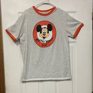 (👀3 For $20) Disney Mickey Mouse Club Gray and Orange Tee men’s large